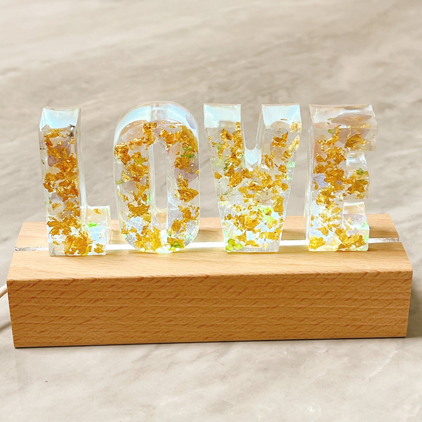 客製化押花小夜燈( 1-4 個字母) Personalised pressed flower night light (1-4 letters)