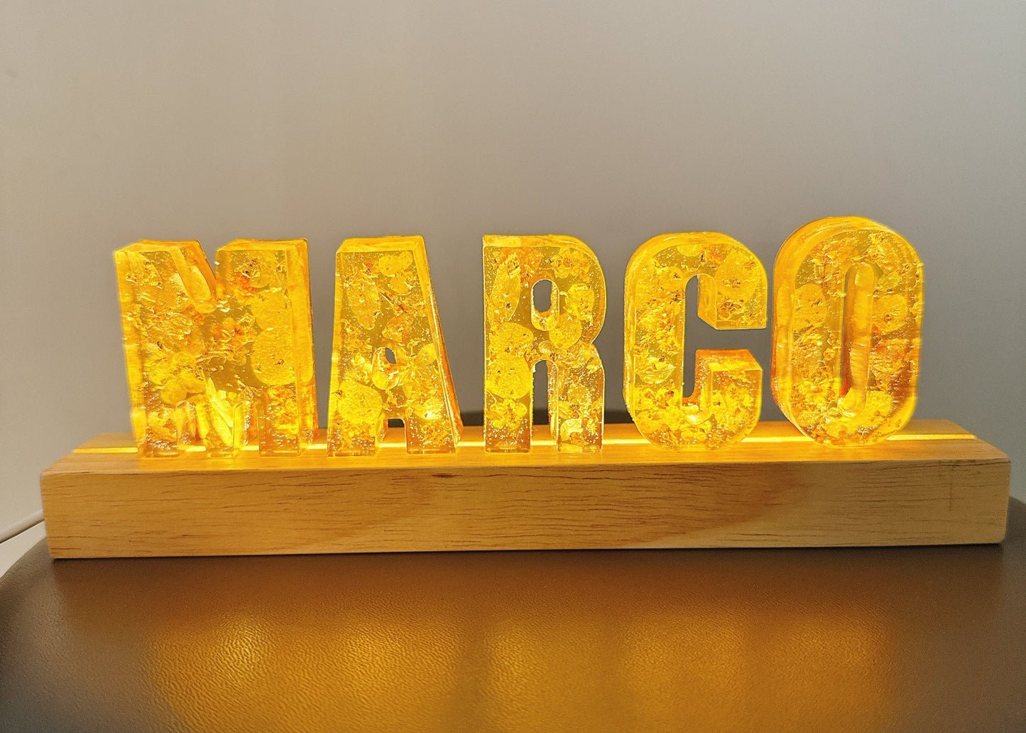 客製化押花小夜燈( 5 個字母) Personalised pressed flower night light ( 5 letters)