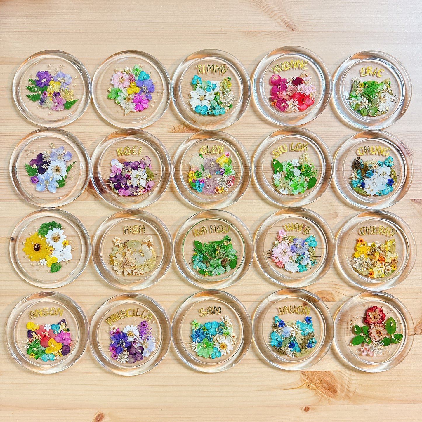 押花杯墊 Pressed flower cup mat