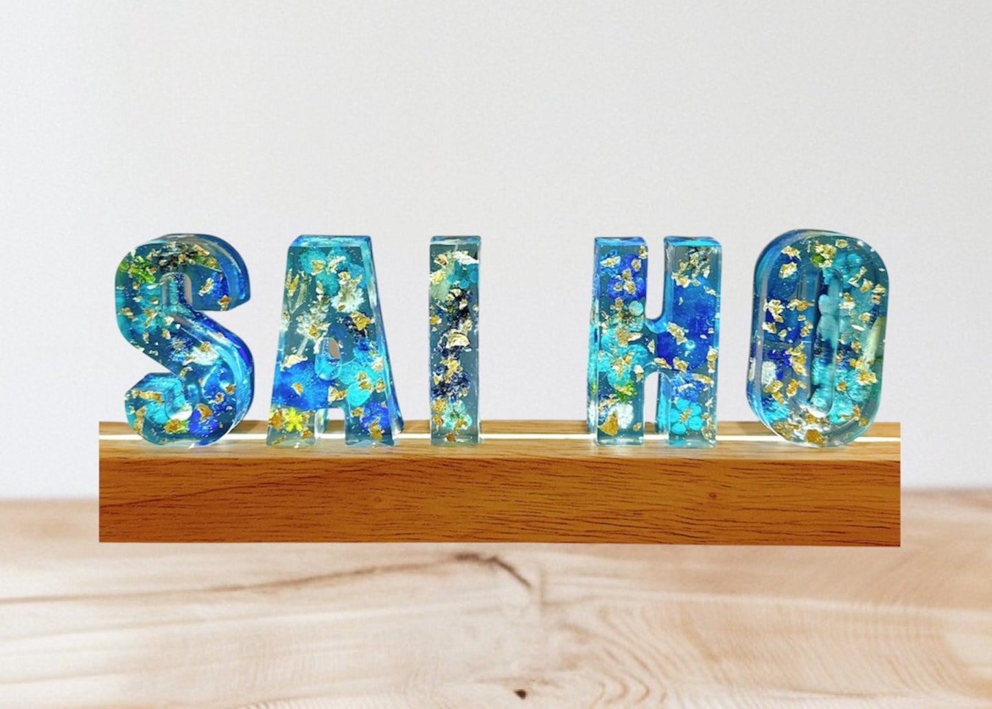 客製化押花小夜燈( 5 個字母) Personalised pressed flower night light ( 5 letters)