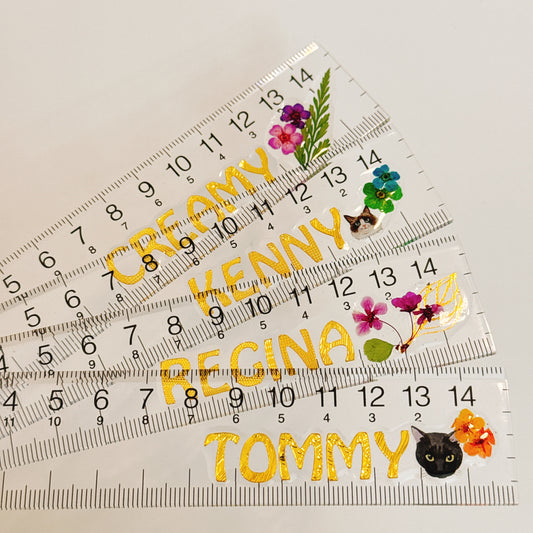 客製化押花間尺 Pressed flower ruler