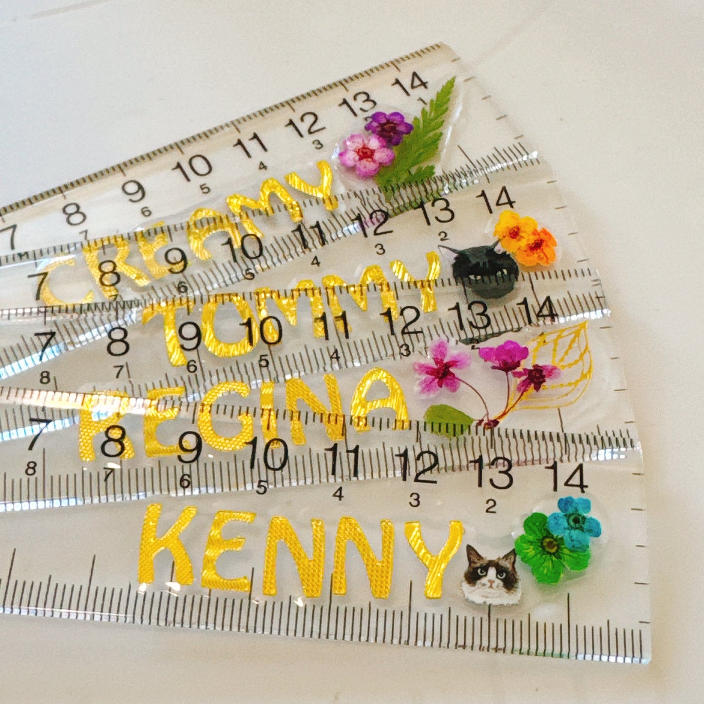 客製化押花間尺 Pressed flower ruler