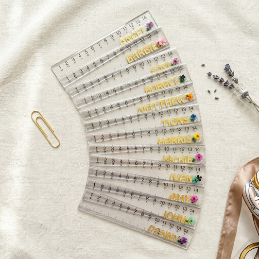 客製化押花間尺 Pressed flower ruler