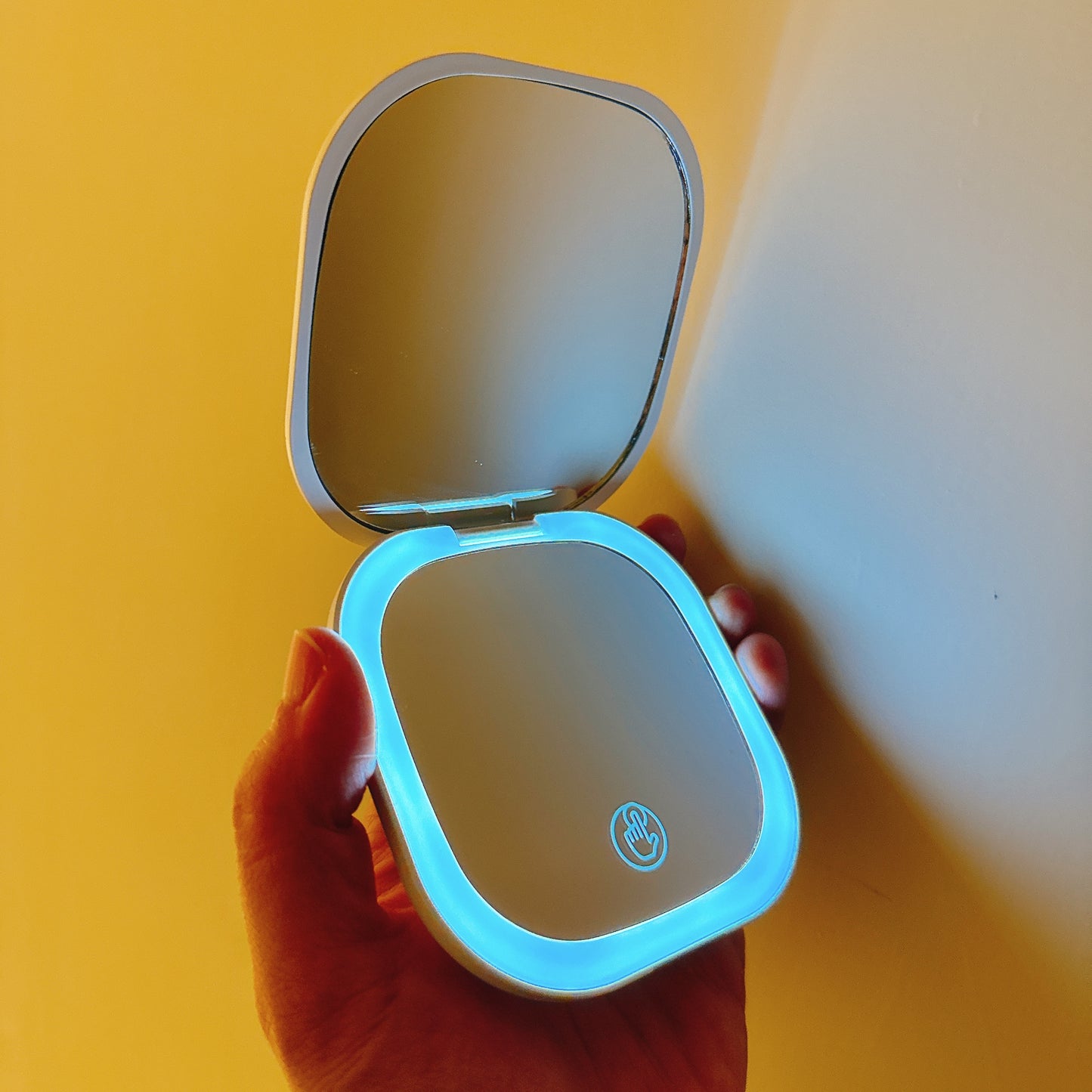 押花發光鏡盒 Pressed flower pocket mirror with light
